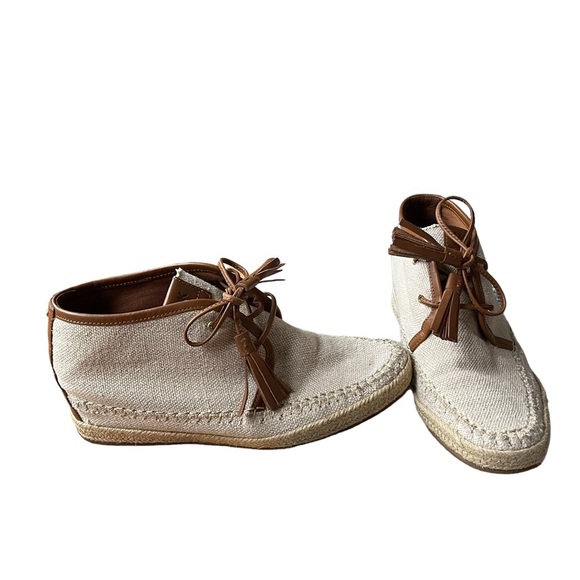 Michael Kors Kendrick Brown Leather Lace‎ Up Wedge Moccasin Style Bootie Size:10 - Picture 8 of 13